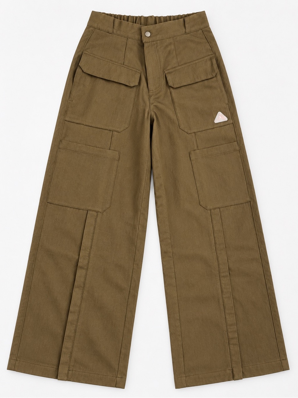 Jordan Wide-Leg Cargo Pants in Olive Green